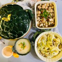 可能是火鍋、豆腐和粥的圖像