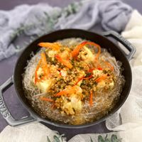 可能是麵、蝦、義大利麵和粥的圖像