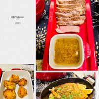 可能是食物、室內和顯示的文字是「 0129 dinner 2023 TENVNS) InstaMag 」的圖像