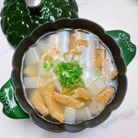 可能是火鍋、粥和豆腐的圖像