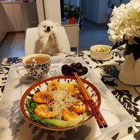 可能是豆腐、麵和文字的圖像