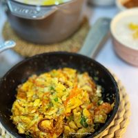 可能是炒飯、豆腐和粥的圖像
