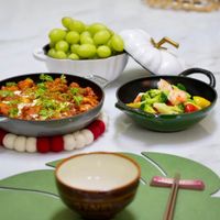 可能是火鍋、豆腐和文字的圖像