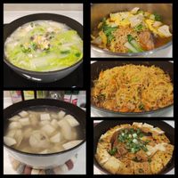 可能是豆腐、炒麵、麵和炒飯的圖像