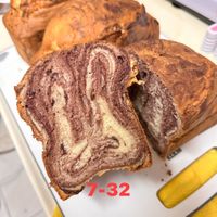 可能是巴布卡麵包、戚風蛋糕、黑麥麵包和文字的圖像