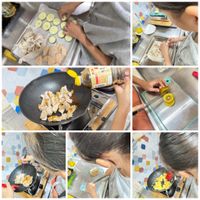 可能是 6 個人、蛋黃和文字的圖像