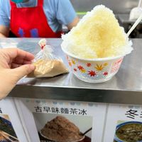 可能是 1 人、義式冰淇淋、龍眼和文字的圖像