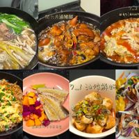 可能是火鍋、豆腐、拉麵和文字的圖像