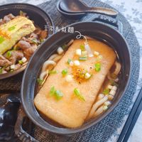 可能是拉麵、豆腐、火鍋、麵和顯示的文字是「豆鳥龍麵 龍麵 太厨房烘焙筆記 共焙筆記 太厨房」的圖像