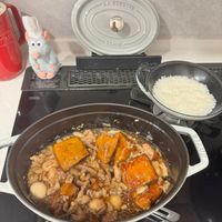 可能是豆腐和燉小牛膝的圖像