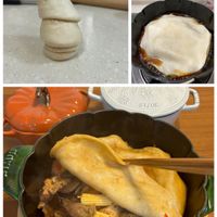 可能是香菇、豆腐、火鍋、港式點心和肉餡餅的圖像
