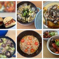可能是炒麵、炒飯、拉麵、香菇、豆腐、火鍋和文字的圖像