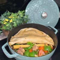 可能是肉餡餅、豆腐和文字的圖像