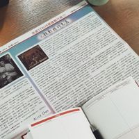 可能是讀書、日記、書籍和文字的圖像