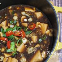 可能是豆腐、火鍋和香菇的圖像