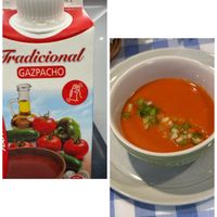 可能是顯示的文字是「 Tradicional GAZPACHO ক 」的圖像