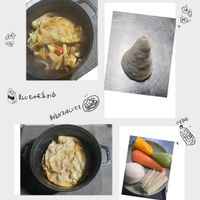 可能是肉餡餅、牧羊人派、豆腐和文字的圖像