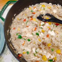 可能是炒飯、粥和牧羊人派的圖像