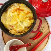 可能是肉餡餅、粥、牧羊人派和歐姆蛋的圖像