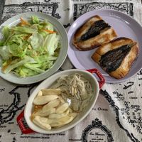 可能是香菇和豆腐的圖像