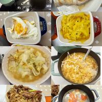可能是粥、拉麵、麵和文字的圖像