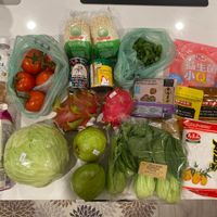 可能是綠葉甘藍、豆腐和文字的圖像