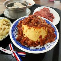 可能是粥、麵、豆腐和文字的圖像