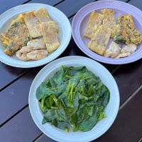 可能是豆腐和綠葉甘藍的圖像