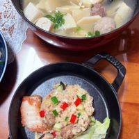 可能是粥、火鍋、拉麵和豆腐的圖像
