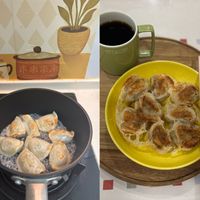可能是半圓形餡餅、港式點心和文字的圖像