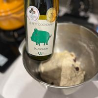 可能是顯示的文字是「 OR SEAEGADA LE LEPETITCOCHONNET LEPETIT PETIT COCHONNET an SAUVIGNON VP00 Vo Ke E 」的圖像