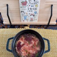 可能是火鍋、豆腐和文字的圖像