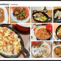 可能是豆腐、牧羊人派和顯示的文字是「 Luxembourg InstaMag 」的圖像