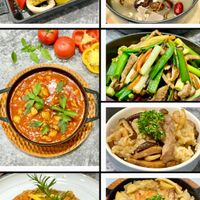 可能是燉小牛膝、肉排和豆腐的圖像