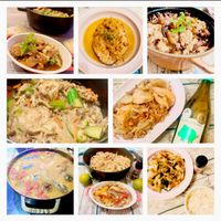 可能是麵、豆腐、香菇、火鍋、炒麵和文字的圖像