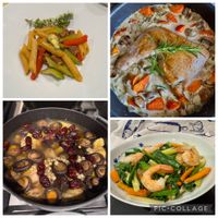 可能是西班牙大鍋飯、蝦、義大利麵、麵和燉小牛膝的圖像