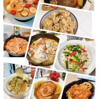 可能是火鍋、豆腐、拉麵和文字的圖像