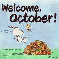 可能是顯示的文字是「 welcome, October! ぎ ©PNTS SEHUCZ 」的圖像
