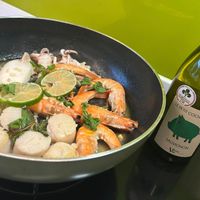 可能是蝦和文字的圖像