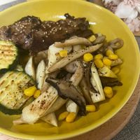 可能是肉排和香菇的圖像