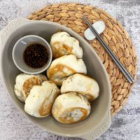 可能是豆腐和法式長棍麵包的圖像