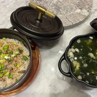 可能是印度香料飯、炒飯、火鍋、豆腐和粥的圖像