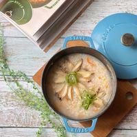 可能是豆腐、粥和文字的圖像