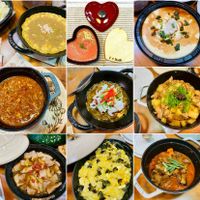 可能是牧羊人派、歐姆蛋、拉麵、粥、西班牙大鍋飯和文字的圖像