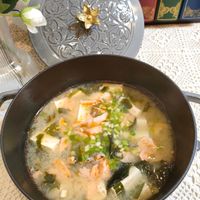 可能是豆腐、粥和文字的圖像