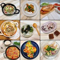 可能是豆腐、西班牙大鍋飯、炒麵、義大利麵和炒飯的圖像