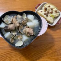 可能是粥、豆腐、火鍋、甜點和龍眼的圖像