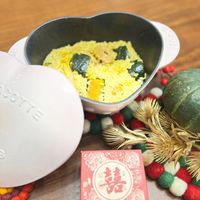可能是火鍋、豆腐和文字的圖像