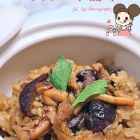 可能是豆腐、粥、香菇、炒飯和顯示的文字是「今日立冬補冬 SC SCLiPhotography Lej 누의합의 SC Ii Photagrapfry 」的圖像