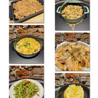 可能是炒飯、義大利麵、印度香料飯、牧羊人派、西班牙大鍋飯和文字的圖像